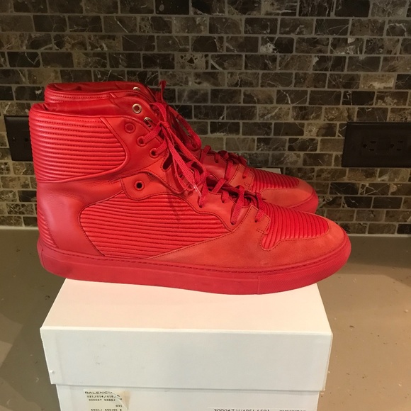 balenciaga shoes red